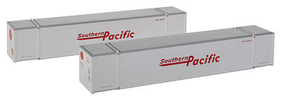 Con-Cor 453041 N Scale Monon 53' Rivet-Side Container 2-Pack - Ready to Run -- Southern Pacific (1990s Scheme; white, red Speed Lettering)