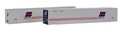 Con-Cor 453042 N Scale Monon 53' Rivet-Side Container 2-Pack - Ready to Run -- Burlington Northern (America Scheme)