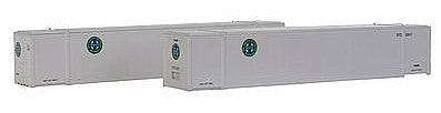 Con-Cor 453047 N Scale Monon 53' Rivet-Side Container 2-Pack - Ready to Run -- Burlington Northern Santa Fe (Circle/Cross Logo)