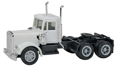 Con-Cor 4643000 HO Scale Kenworth Day Cab Semi Tractor Only - Assembled -- White