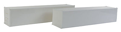 Con-Cor 483000 HO Scale 40' Reefer Container -- White (Undecorated) pkg(2)
