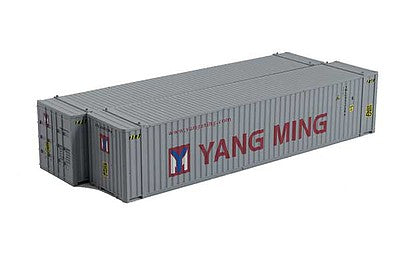 Con-Cor 483601 HO Scale 45' Corrugated Euro Container 2-Pack - Ready to Run -- Yang Ming Set #1 (silver)