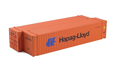 Con-Cor 483614 HO Scale 45' Corrugated Euro Container 2-Pack - Ready to Run -- Hapag Lloyd Set #2 Hapag Lloyd