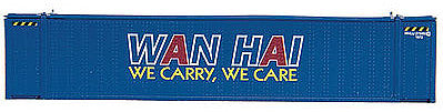Con-Cor 485505 HO Scale 48' Intermodal Container 2-Pack - Ready to Run -- Wan Hai #1 (blue, red, white)