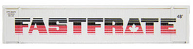Con-Cor 485508 HO Scale 48' Intermodal Container 2-Pack - Ready to Run -- Canadian Pacific (white, red, black, Fastfrate Graphics)