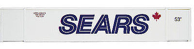 Con-Cor 488022 HO Scale 53' Sheet/Post Rivet Side Container -- Sears (Canadian Branch) #1 & 2 pkg(2)
