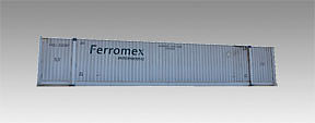 Con-Cor 488023 HO Scale 53' Sheet/Post Rivet Side Container -- Ferromex #1 & 2 pkg(2)
