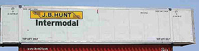 Con-Cor 488151 HO Scale ThermoKing 53' Reefer Container 2-Pack - Ready to Run -- JB Hunt Intermodal #1 (white, yellow, green)