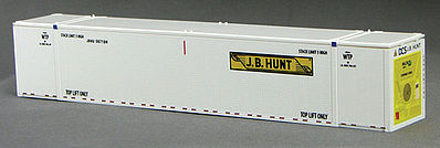 Con-Cor 488152 HO Scale ThermoKing 53' Reefer Container 2-Pack - Ready to Run -- JB Hunt Intermodal #2 (white, yellow, green)