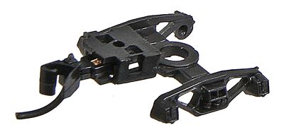 Con-Cor 52011 N Scale Freight Car Truck w/Coupler - No Wheelsets -- Bettendorf, Standard Shank, Micro-Trains(R) Knuckle Coupler (black) 1 Pair