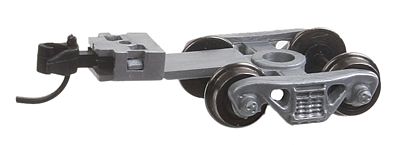 Con-Cor 54022 N Scale Freight Car Truck w/Coupler & Metal Wheelsets -- Roller Bearing, Extended Shank, Rigid Knuckle Coupler (silver) 1 Pair