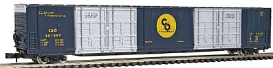Con-Cor 555602 N Scale 86' Hi-Cube 8-Door Box Car -- Chesapeake & Ohio