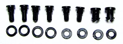 Con-Cor 56001 N Scale Truck Pins and Shims Pack -- 4 Large-Hole, 4 Small Hole Shims, 2 Each Short, Medium, Long and Split Pins