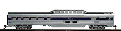 Con-Cor 71110 HO Scale 85' Streamlined Car - Assembled w/McHenry Couplers -- ACF Vista Dome - Amtrak Phase IV Paint Scheme