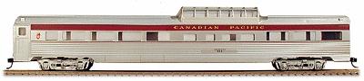 Con-Cor 719 HO Scale 85' Streamlined Corrugated Side Dome -- Canadian Pacific (Beaver Logo, silver)