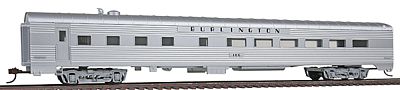 Con-Cor 72102 HO Scale 85' Streamlined Corrugated Diner -- Chicago, Burlington & Quincy (silver)