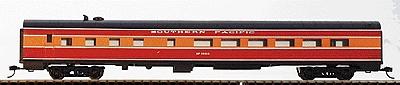 Con-Cor 72107 HO Scale 85' Corrugated Diner -- Southern Pacific "Daylight" (red, orange)