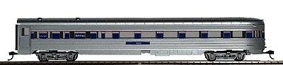 Con-Cor 73110 HO Scale 85' Streamlined Car - Assembled w/McHenry Couplers -- Observation - Amtrak Phase IV Paint Scheme