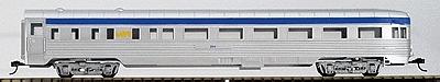 Con-Cor 73111 HO Scale 85' Streamlined Observation Car - Assembled w/McHenry Couplers -- Via Rail Canada (silver, blue)
