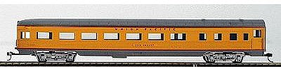 Con-Cor 73112 HO Scale 85' Streamlined Observation - Assembled w/McHenry Couplers -- Union Pacific (yellow, gray)