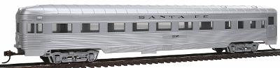 Con-Cor 732 HO Scale 85' Streamline Corrugated Side Observation -- Santa Fe