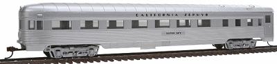 Con-Cor 736 HO Scale 85' Streamline Corrugated Side Observation -- "California Zephyr"
