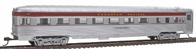 Con-Cor 739 HO Scale 85' Streamline Corrugated Side Observation -- Canadian Pacific ("Beaver" Logo, silver)