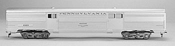 Con-Cor 743 HO Scale 70' Streamline Corrugated Side Baggage -- Pennsylvania Railroad