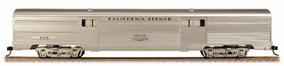 Con-Cor 746 HO Scale 70' Streamline Corrugated Side Baggage -- "California Zephyr"