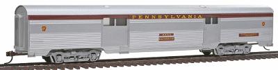 Con-Cor 748 HO Scale 70' Streamline Corrugated Side Baggage -- Pennsylvania Railroad "Senator"