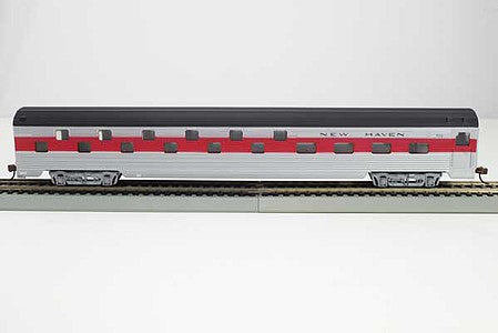Con-Cor 75103 HO Scale 85' Corrugated Slumbercoach -- New Haven (silver, red)
