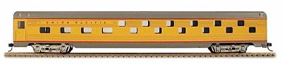 Con-Cor 75112 HO Scale 85' Streamlined Slumber Coach - Assembled w/McHenry Couplers -- Union Pacific (yellow/gray)