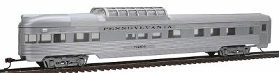 Con-Cor 773 HO Scale 85' Streamline Corrugated Side Dome Observation -- Pennsylvania Railroad