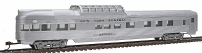 Con-Cor 775 HO Scale 85' Streamline Corrugated Side Dome Observation -- New York Central