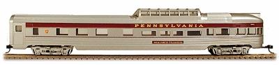 Con-Cor 778 HO Scale 85' Streamline Corrugated Side Dome Observation -- Pennsylvania Railroad "Senator"