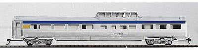 Con-Cor 78111 HO Scale 85' Streamlined Budd Vista Dome - Assembled w/McHenry Couplers -- Via Rail Canada (silver, blue)