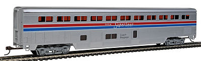 Con-Cor 821 HO Scale 85' Streamlined Superliner Amtrak Phase II -- Coach/Baggage