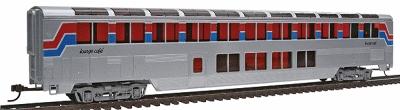 Con-Cor 841 HO Scale 85' Streamlined Superliner Amtrak Phase II -- Lounge/Cafe