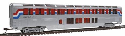 Con-Cor 842 HO Scale 85' Streamlined Superliner Amtrak Phase III -- Lounge/Cafe