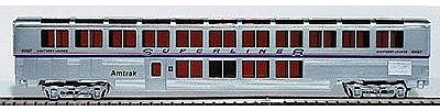 Con-Cor 843 HO Scale 85' Streamlined Superliner Amtrak Phase IV -- Lounge/Cafe
