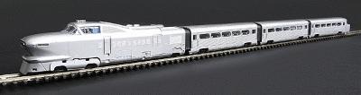 Con-Cor 8760 N Scale AeroTrain 3-Car Train-Only Set - Standard DC -- Painted, Unletered - Silver