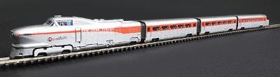 Con-Cor 8763 N Scale AeroTrain 3-Car Train-Only Set - Standard DC -- New York Central "Great Lakes AeroTrain" 1956