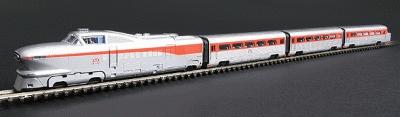 Con-Cor 8766 N Scale AeroTrain 3-Car Train-Only Set - Standard DC -- Rock Island 1958-66