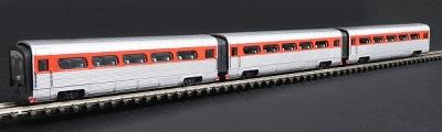 Con-Cor 8774 N Scale AeroTrain Add-On 3-Car Coach Set -- Union Pacific "City of Las Vegas" 1957