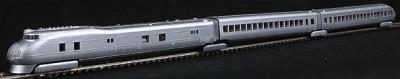 Con-Cor 8790 N Scale M-10000 Original 3-Car Passenger Train-Only Set - Standard DC -- Undecorated (silver, No Lettering)
