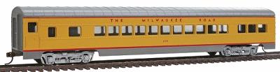 Con-Cor 909 HO Scale 72' Smooth-Side Coach - Ready to Run -- Milwaukee Road