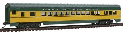 Con-Cor 916 HO Scale 72' Smooth-Side Coach - Ready to Run -- Chicago & North Western