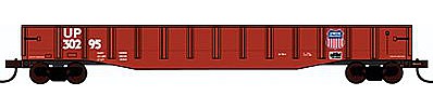 Con-Cor 92044 HO Scale 54' Mill Gondola w/Scrap Load - Ready to Run -- Union Pacific (brown)