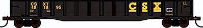 Con-Cor 92045 HO Scale 54' Mill Gondola w/Scrap Load - Ready to Run -- CSX (black)