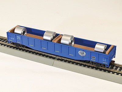 Con-Cor 92109 HO Scale Gondola w/Coil Load - Ready to Run -- Indiana Harbor Belt #1 (blue)
